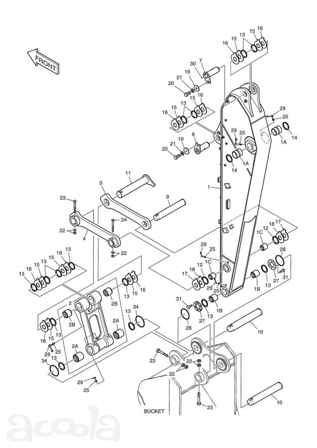Запчасти на Doosan DX225LCA