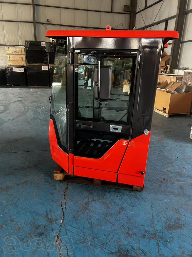 Кабина для китайских фронтальных погрузчиков красная ZL18 ZL20 ZL30 на NEO BULL VIKING MOLOT
